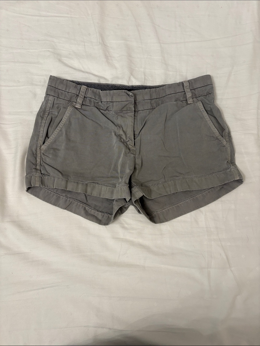 J. Crew Women's Gray High-Rise Chino Shorts